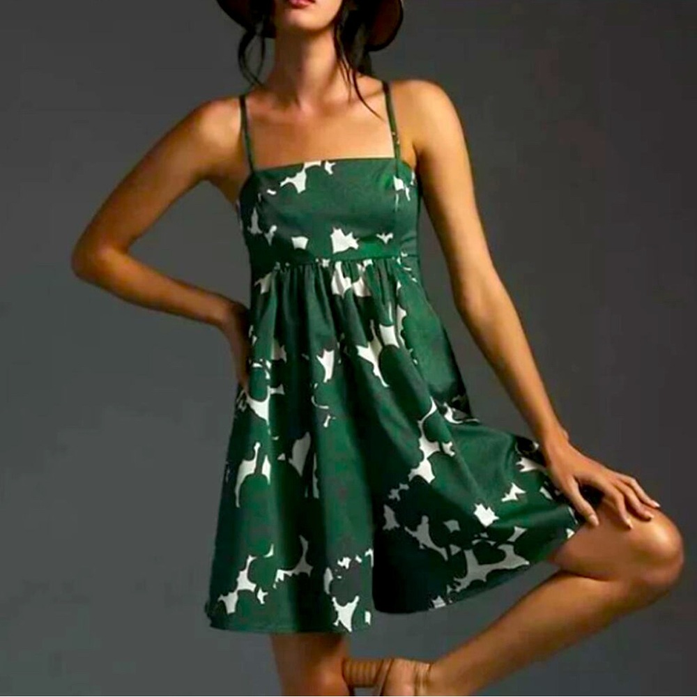Hutch Bandeau romper in beautiful green floral pattern- size XS